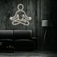 Meditierende Figur im Lotussitz LED-Neonschild Yoga Studio Wohnzimmer
