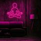 Meditierende Figur im Lotussitz LED-Neonschild Yoga Studio Wohnzimmer