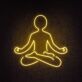 Meditierende Figur im Lotussitz LED-Neonschild Yoga Studio Wohnzimmer