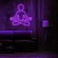 Meditierende Figur im Lotussitz LED-Neonschild Yoga Studio Wohnzimmer