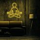 Meditierende Figur im Lotussitz LED-Neonschild Yoga Studio Wohnzimmer