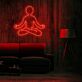 Meditierende Figur im Lotussitz LED-Neonschild Yoga Studio Wohnzimmer