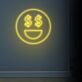 Smiley mit Dollarzeichen-Augen LED-Neonschild für Bar und Gaming