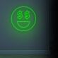 Smiley mit Dollarzeichen-Augen LED-Neonschild für Bar und Gaming