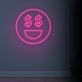 Smiley mit Dollarzeichen-Augen LED-Neonschild für Bar und Gaming
