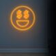 Smiley mit Dollarzeichen-Augen LED-Neonschild für Bar und Gaming