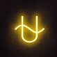 U-Symbol mit Wellenlinie LED-Neonschild