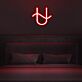 U-Symbol mit Wellenlinie LED-Neonschild