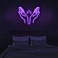 zwei Hände mit Strahlen LED-Neonschild Wohnzimmer Studio