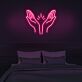 zwei Hände mit Strahlen LED-Neonschild Wohnzimmer Studio
