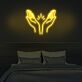 zwei Hände mit Strahlen LED-Neonschild Wohnzimmer Studio