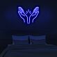 zwei Hände mit Strahlen LED-Neonschild Wohnzimmer Studio
