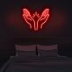 zwei Hände mit Strahlen LED-Neonschild Wohnzimmer Studio