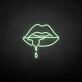 Lippen mit Tropfen LED-Neonschild für Bar Club