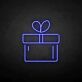 Geschenkbox mit Herz LED-Neonschild Wohnzimmer Party