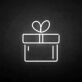 Geschenkbox mit Herz LED-Neonschild Wohnzimmer Party