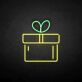 Geschenkbox mit Herz LED-Neonschild Wohnzimmer Party