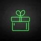 Geschenkbox mit Herz LED-Neonschild Wohnzimmer Party
