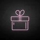 Geschenkbox mit Herz LED-Neonschild Wohnzimmer Party