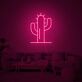 Kaktus LED-Neonschild für Wohnzimmer und Bar