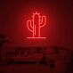 Kaktus LED-Neonschild für Wohnzimmer und Bar
