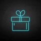 Geschenkbox mit Herz LED-Neonschild Wohnzimmer Party