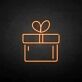 Geschenkbox mit Herz LED-Neonschild Wohnzimmer Party