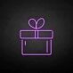 Geschenkbox mit Herz LED-Neonschild Wohnzimmer Party