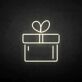Geschenkbox mit Herz LED-Neonschild Wohnzimmer Party