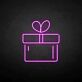 Geschenkbox mit Herz LED-Neonschild Wohnzimmer Party