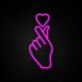 Handgeste mit Herzsymbol LED-Neonschild Wohnzimmer Schlafzimmer