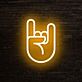 Rockhand Geste LED-Neonschild für Bar Club