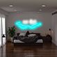 geschlossene Augen mit Wellenlinie LED-Neonschild Wohnzimmer Schlafzimmer