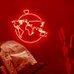 Weltkarte mit Herz LED-Neonschild für Wohnzimmer oder Büro