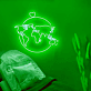 Weltkarte mit Herz LED-Neonschild für Wohnzimmer oder Büro