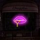 Lippen mit tropfender Flüssigkeit LED-Neonschild für Bar Club
