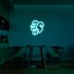 Monstera Blatt LED-Neonschild Wohnzimmer Esszimmer