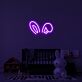 Hasenohren LED-Neonschild Kinderzimmer