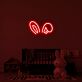 Hasenohren LED-Neonschild Kinderzimmer