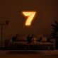 LED Neonschild Zahl 7 im modernen Design