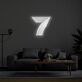 LED Neonschild Zahl 7 im modernen Design