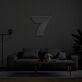 LED Neonschild Zahl 7 im modernen Design