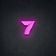 LED Neonschild Zahl 7 im modernen Design