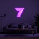 LED Neonschild Zahl 7 im modernen Design