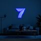 LED Neonschild Zahl 7 im modernen Design