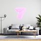 LED Neonschild Zahl 7 im modernen Design
