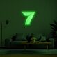 LED Neonschild Zahl 7 im modernen Design