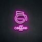 Kaffeekanne LED Neonschild für Café und Küche