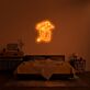 Frau mit Wolkenkopf LED-Neonschild Schlafzimmer Wohnzimmer