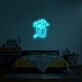 Frau mit Wolkenkopf LED-Neonschild Schlafzimmer Wohnzimmer